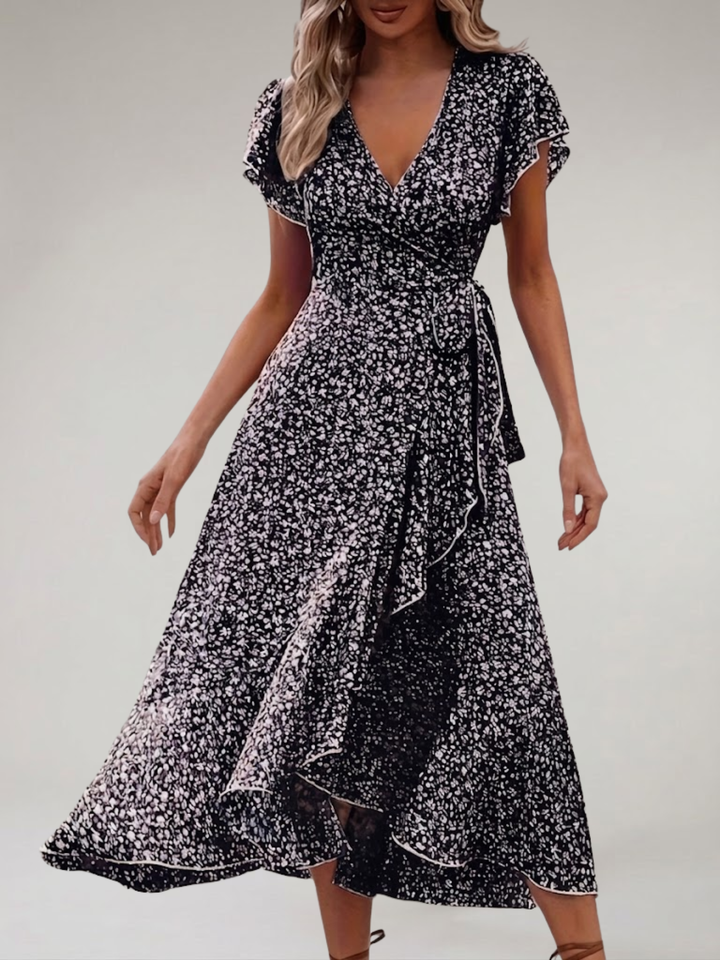 Women’s Short Sleeve Midi Dress Elegant Fit Everyday Use