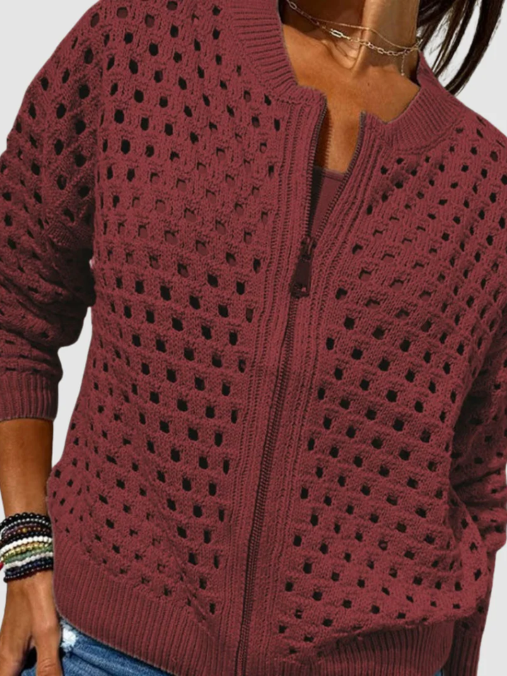 Women's lightweight knit cardigan for layering everyday wear