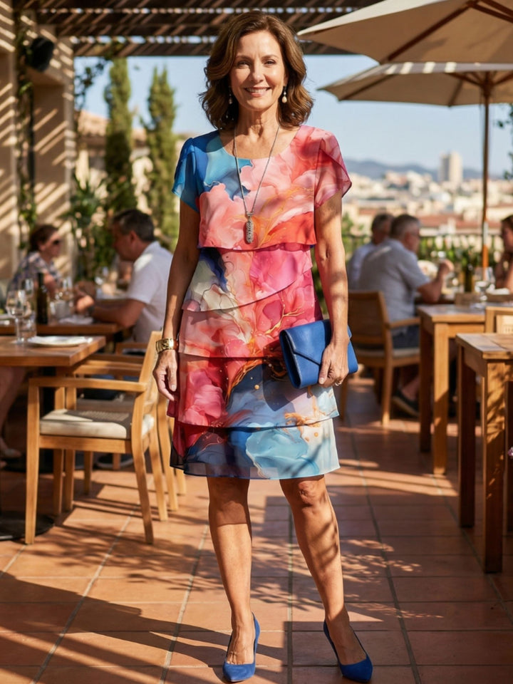 Casual Floral Dress Women Soft Lightweight Everyday Outfit