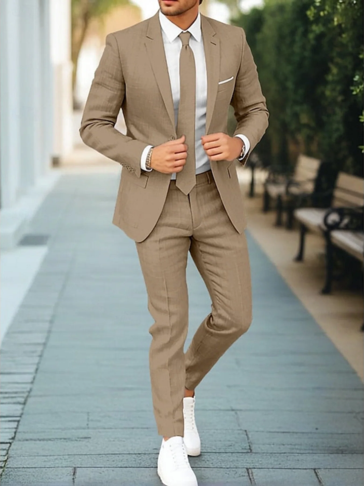 Men's Casual 2 Piece Suit Slim Fit for Everyday Smart Wear