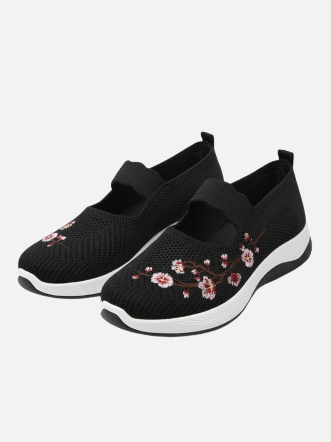 Women's Orthopedic Floral Flats for All-Day Walking Comfort
