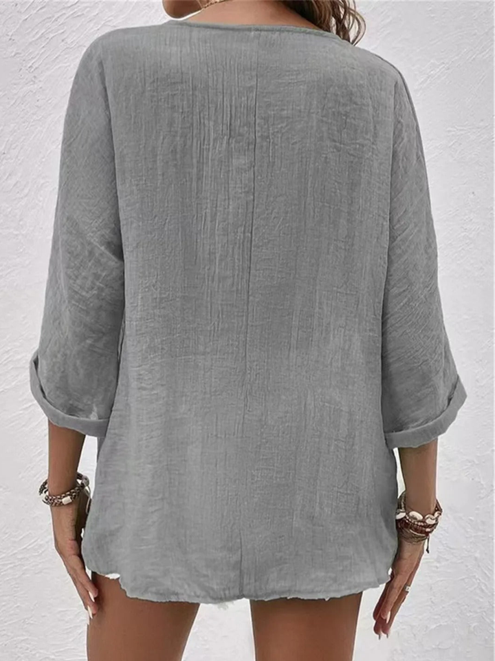 Top Minimalist Oversized Blouse for Casual Coastal Style