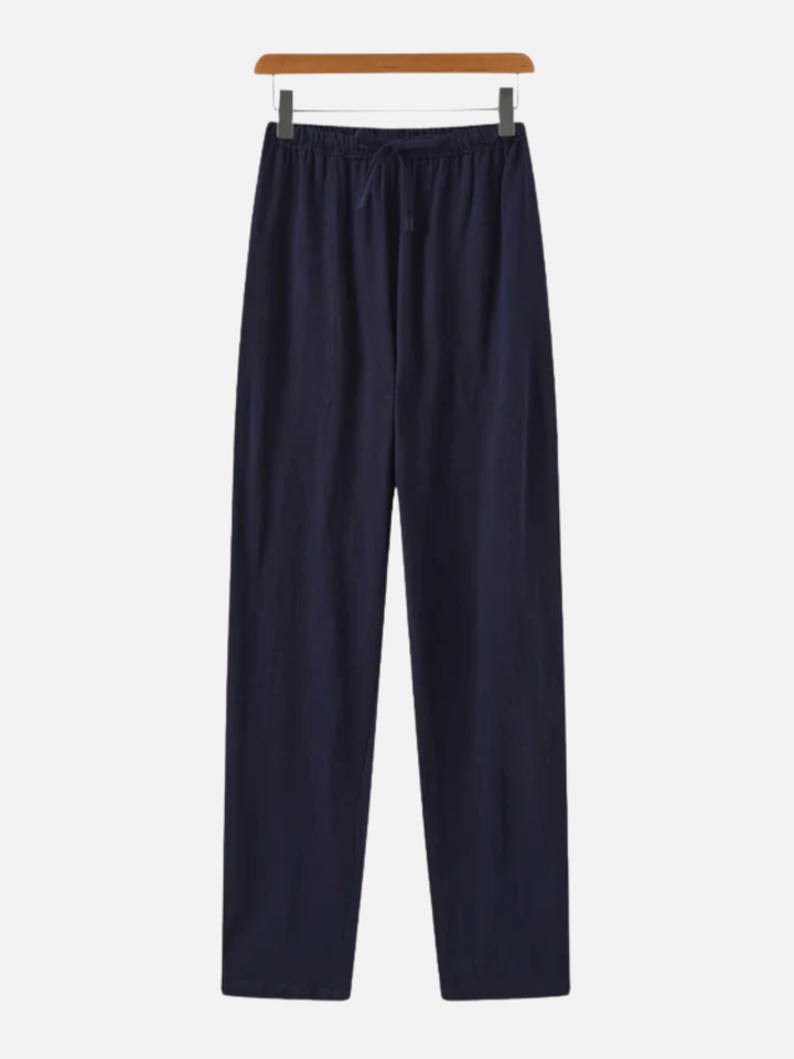 Men’s Lightweight Linen Pants Relaxed Summer Trousers