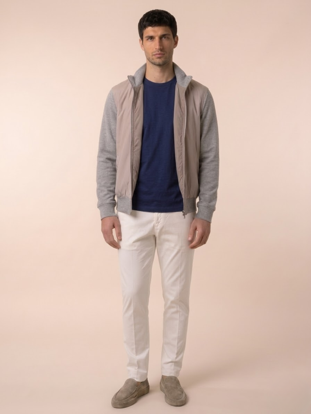 Men's Lightweight Summer Bomber Jacket Casual Cotton Zip Front