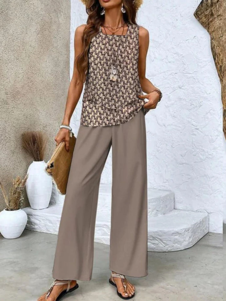 Women’s Summer Outfit Set Lightweight Two Piece Travel Wear