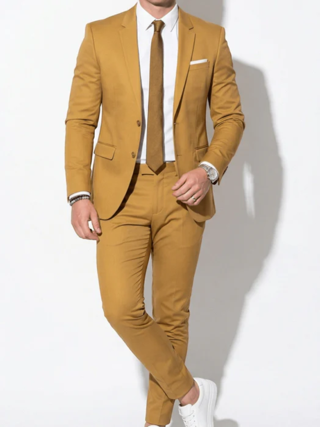 Men's slim fit wedding suit for groom modern tailored fit