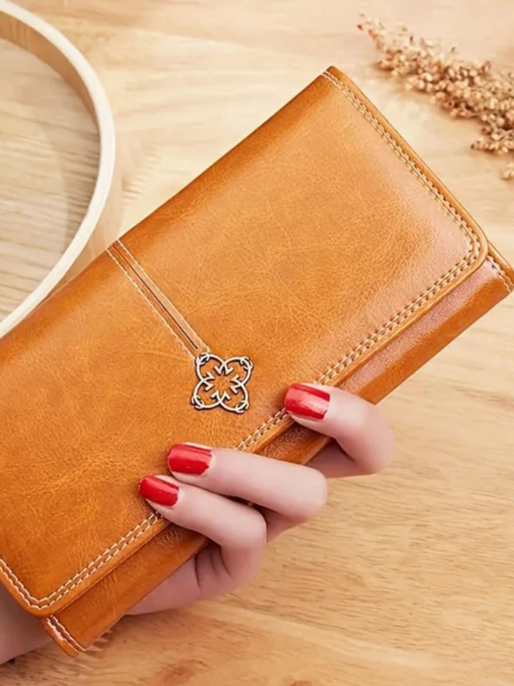 Wallet Women’s Leather Slim Bifold Compact Card Holder