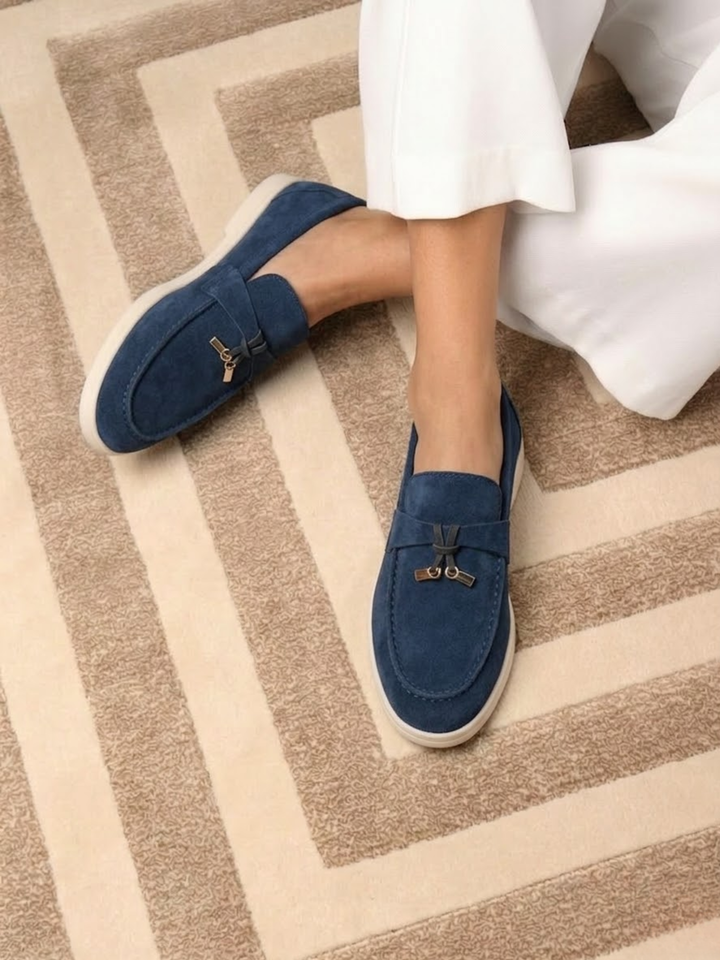 Women’s Suede Loafers Comfortable Slip-On Everyday Flats