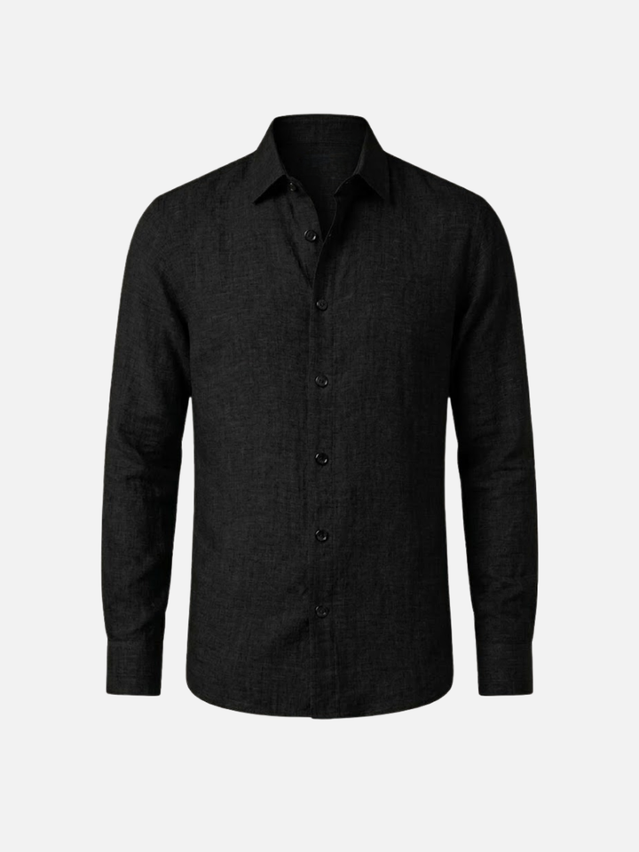 Men’s Linen Shirt Breathable Summer Button-Up Classic Fit