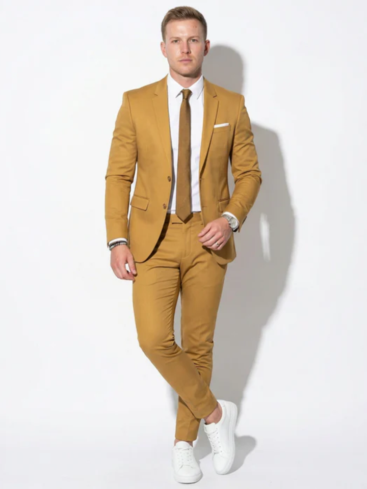Men's slim fit wedding suit for groom modern tailored fit
