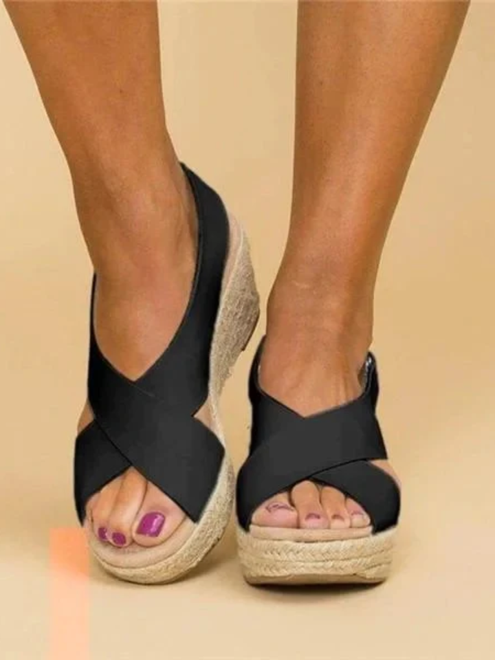 Women's orthopedic wedge sandals for all-day walking comfort