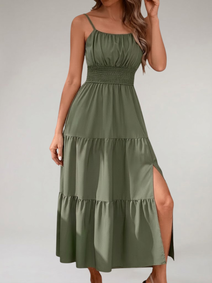 Women’s Maxi Dress Pleated Lightweight Summer Vacation Dress