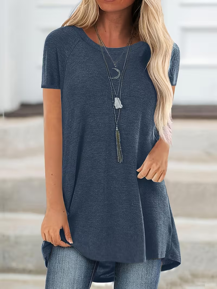 Women’s Loose Fit Long T-Shirt Casual Summer Comfort Top