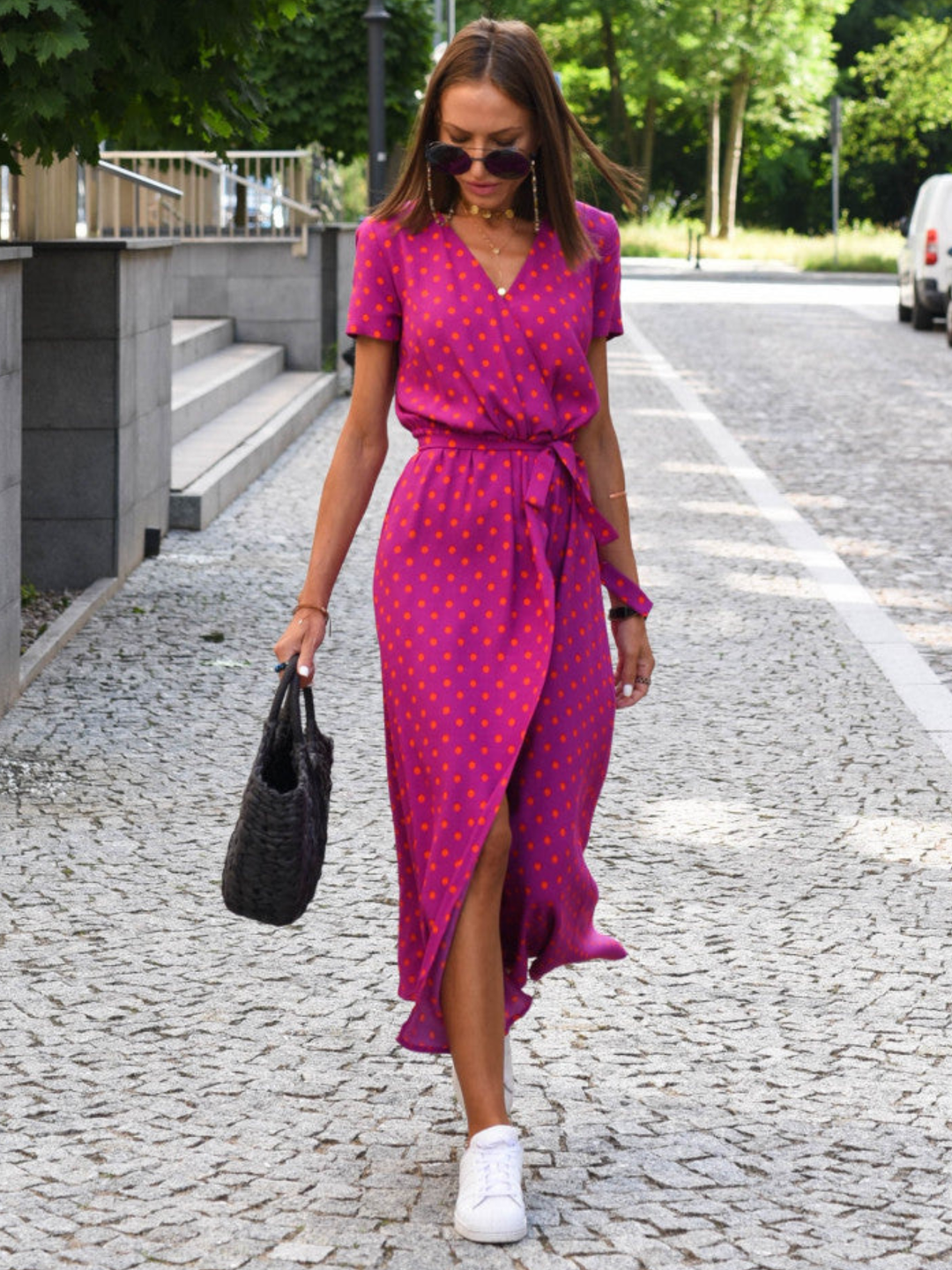 Wrap Dress Breathable Summer Outfit for Day to Evening Wear