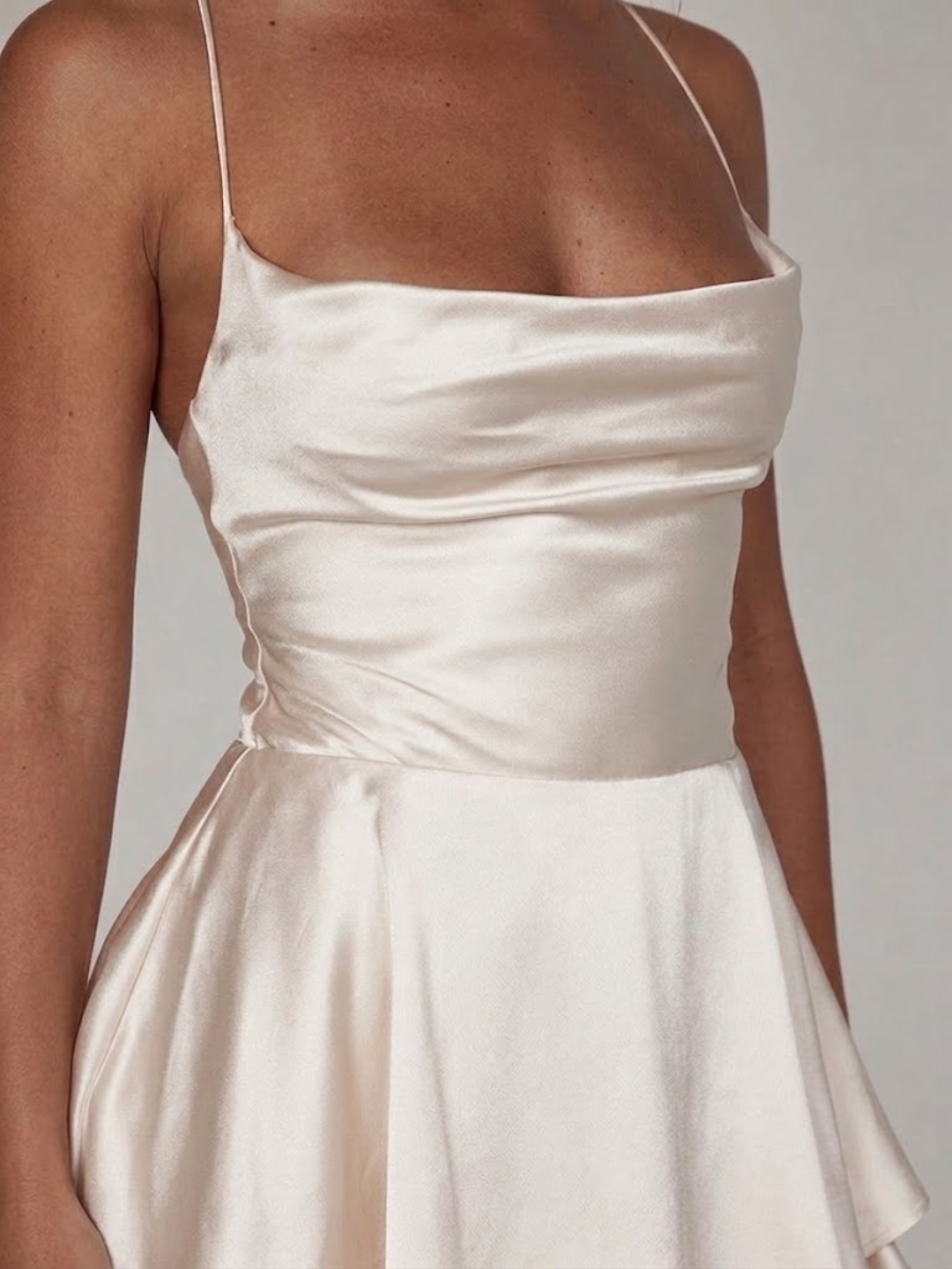 Women’s Elegant Halter Mini Dress Stretch Waist Party Dress