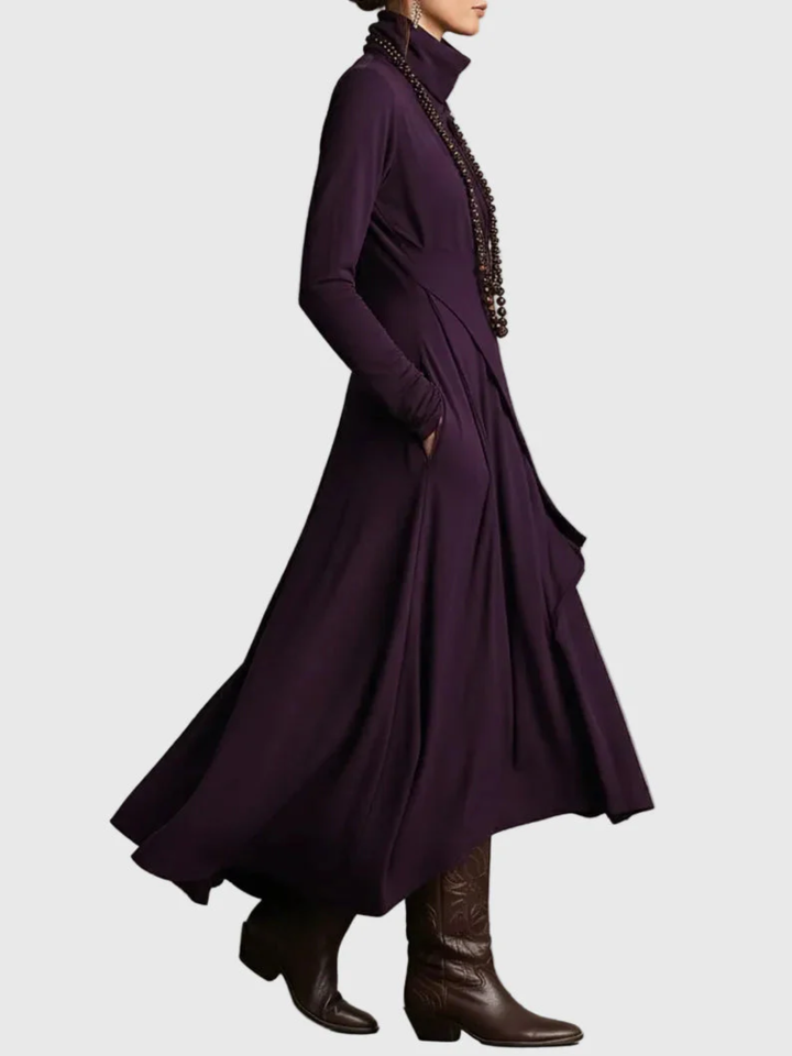 Women’s Pleated Maxi Dress Violet Wedding Guest Outfit