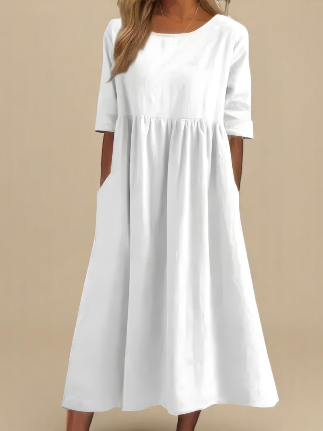 Dress Women Elegant Casual Midi Dress for Everyday Wear