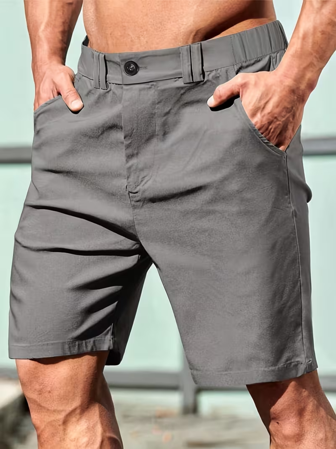 Men’s Cotton Cargo Shorts Comfortable Summer Casual Straight Fit