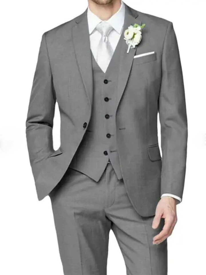 Men's lilac wedding suit slim fit one button formal