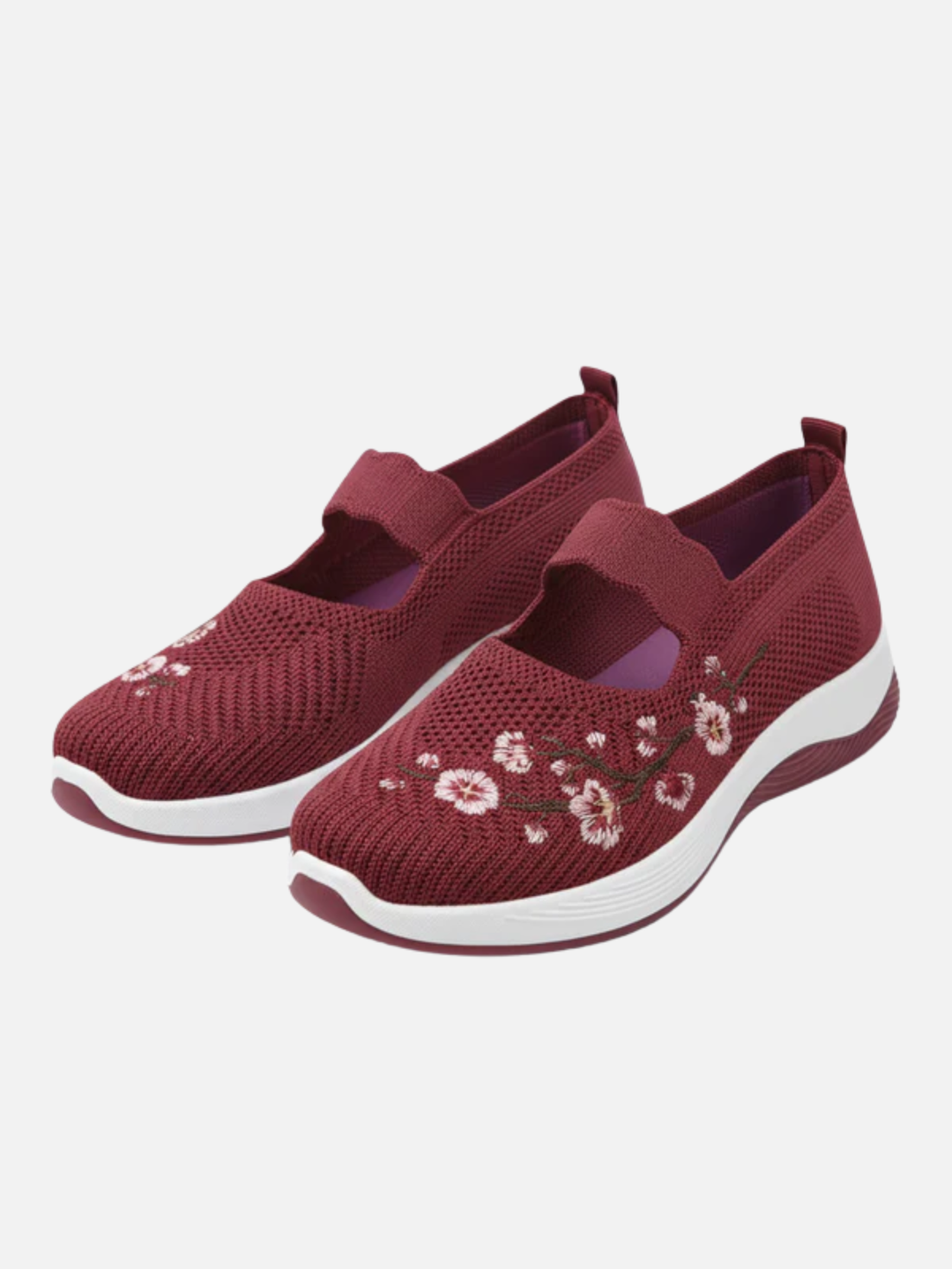 Women's Orthopedic Floral Flats for All-Day Walking Comfort