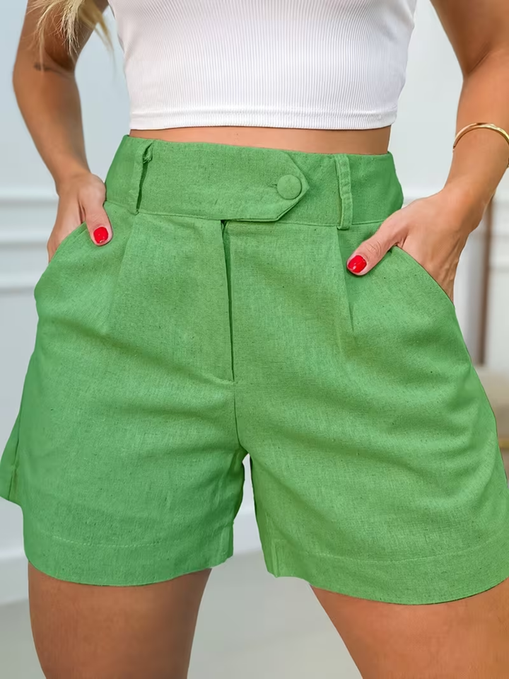 women high waist shorts casual summer cotton