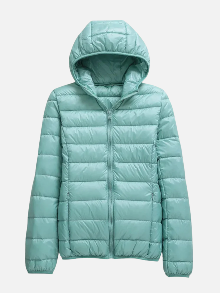 Women's Lightweight Down Jacket Hooded for Spring Weather