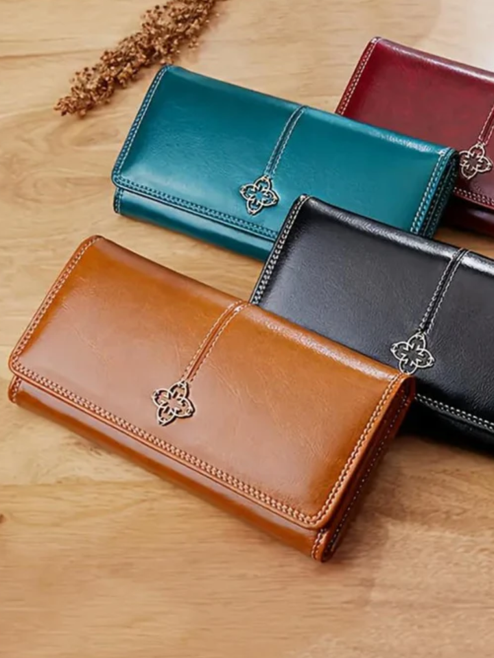 Wallet Women’s Leather Slim Bifold Compact Card Holder