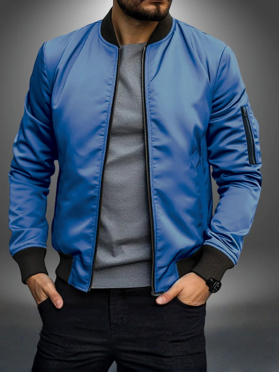 Bomber Jacket Men Lightweight Jacket for Spring and Fall