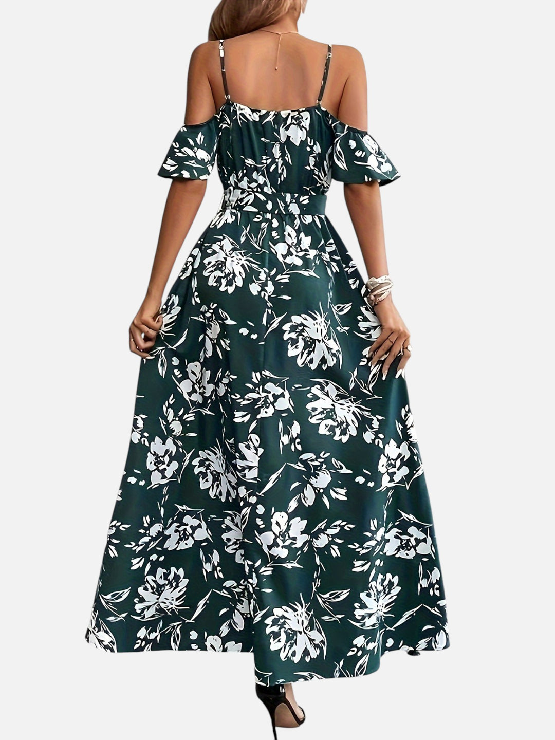 Women’s Summer Floral Maxi Dress A-Line Slit Casual Elegant