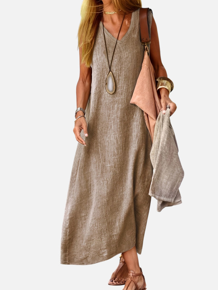 Women’s Maxi Summer Dress Sleeveless Loose Fit Lightweight