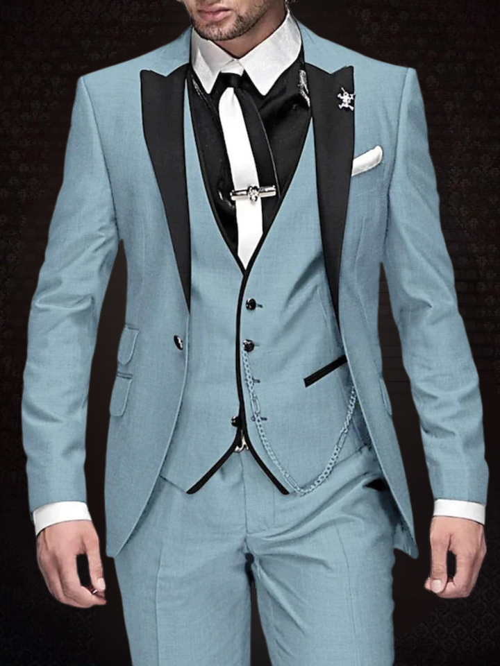 Men’s Linen Suit for Summer Wedding Lightweight Breathable Set