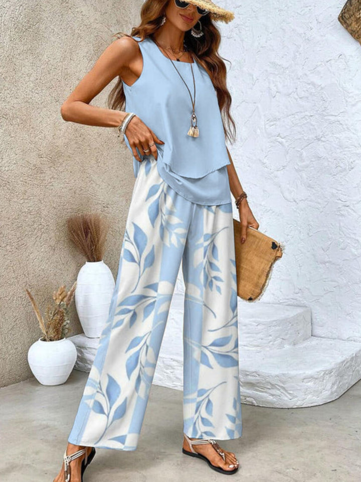 Women’s Summer Outfit Set Lightweight Two Piece Travel Wear