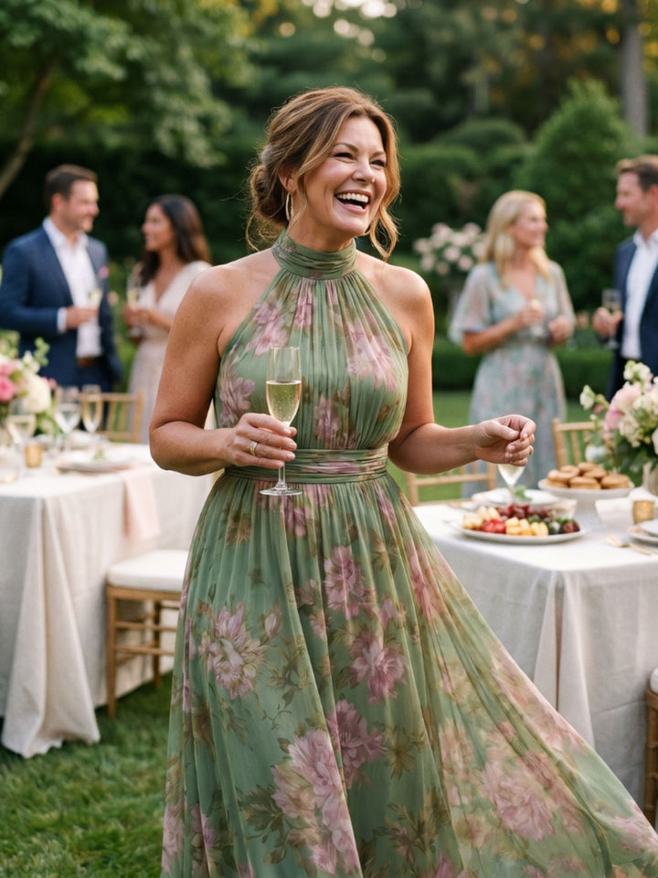 Halter Neck Dress Women Lightweight Elegant Everyday Outfit