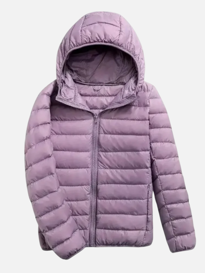 Women's Lightweight Down Jacket Hooded for Spring Weather