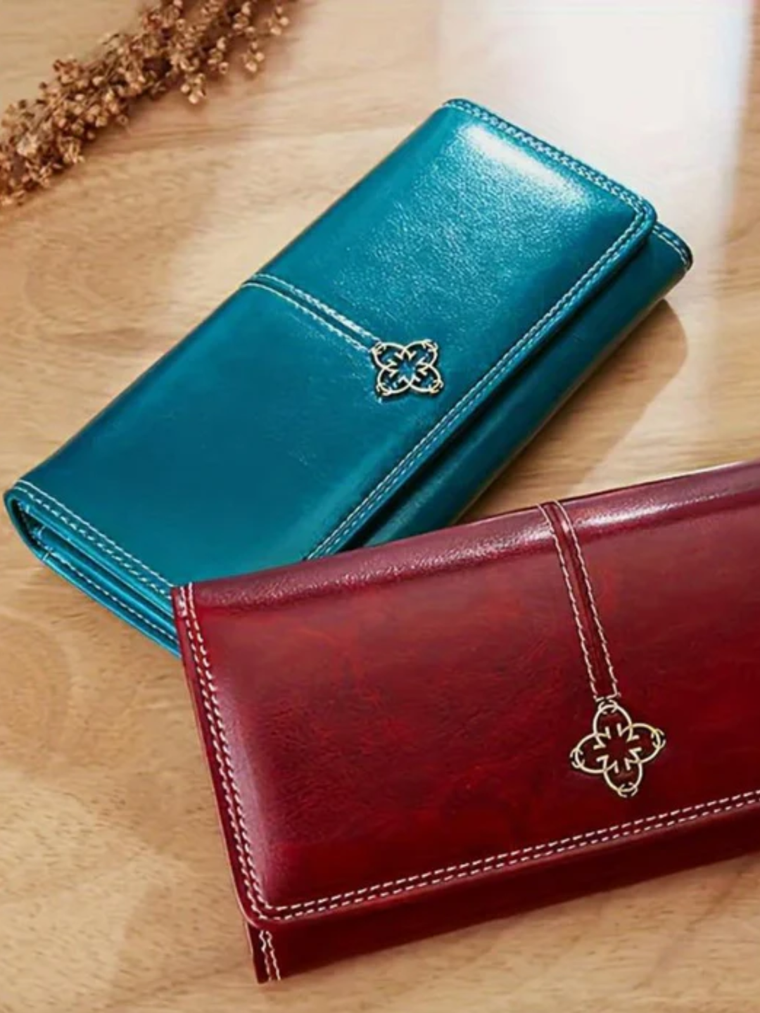 Wallet Women’s Leather Slim Bifold Compact Card Holder
