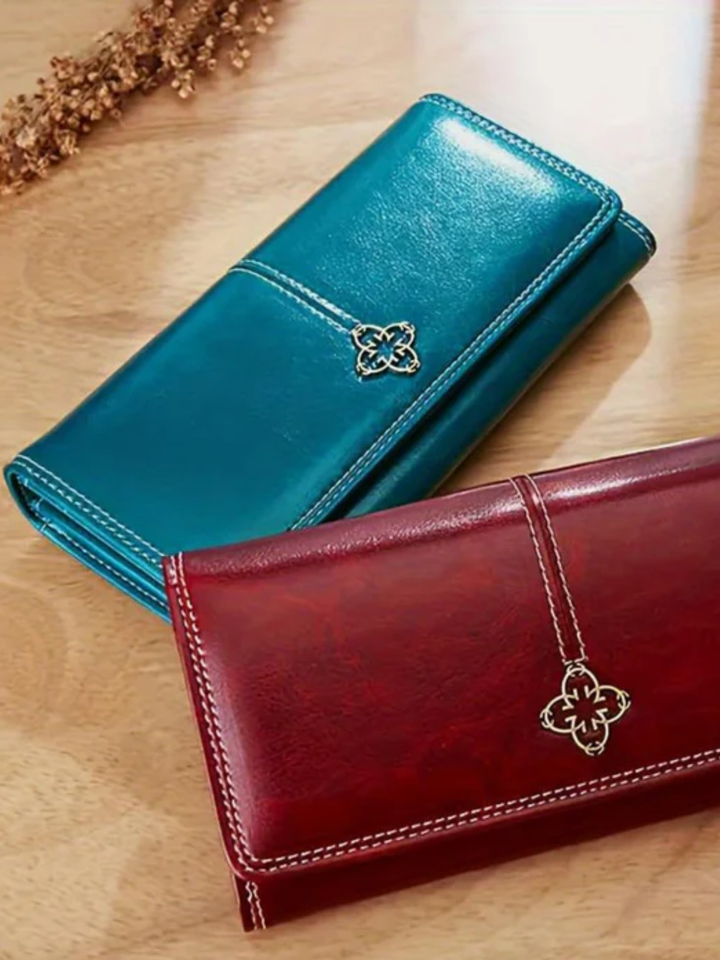 Wallet Women’s Leather Slim Bifold Compact Card Holder