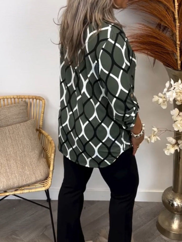 Women Printed Blouse Soft Comfortable Everyday Stylish Shirt