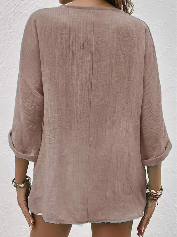 Top Minimalist Oversized Blouse for Casual Coastal Style