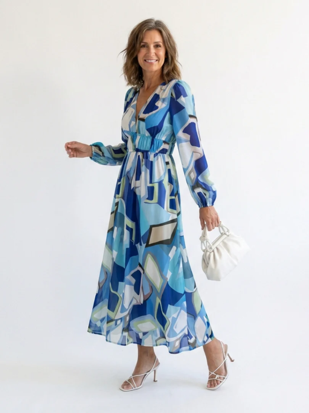 Women’s Long Sleeve Floral Maxi Dress Wedding Guest Outfit Maxi