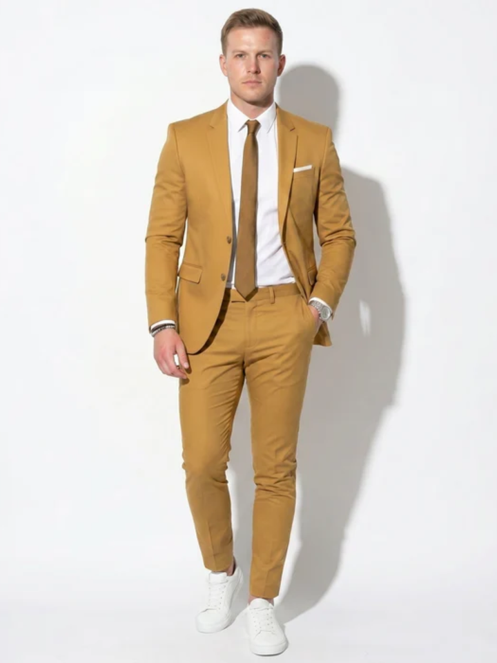 Men's slim fit wedding suit for groom modern tailored fit