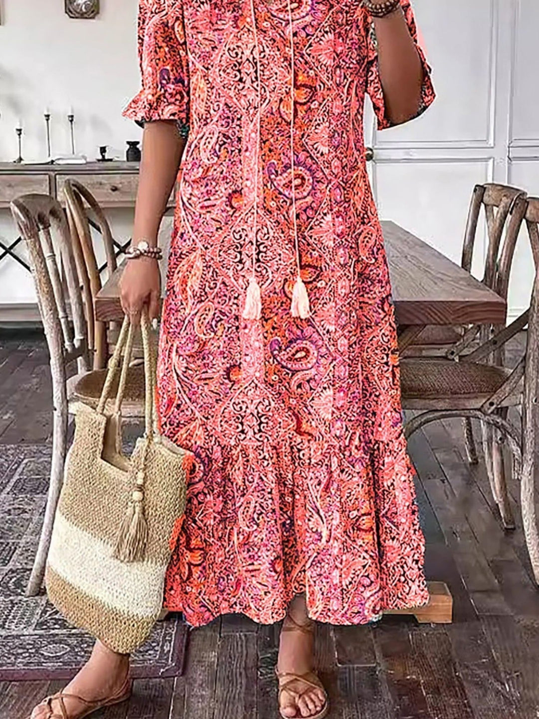 Women’s Boho Summer Dress Lightweight Flowy Casual Outfit