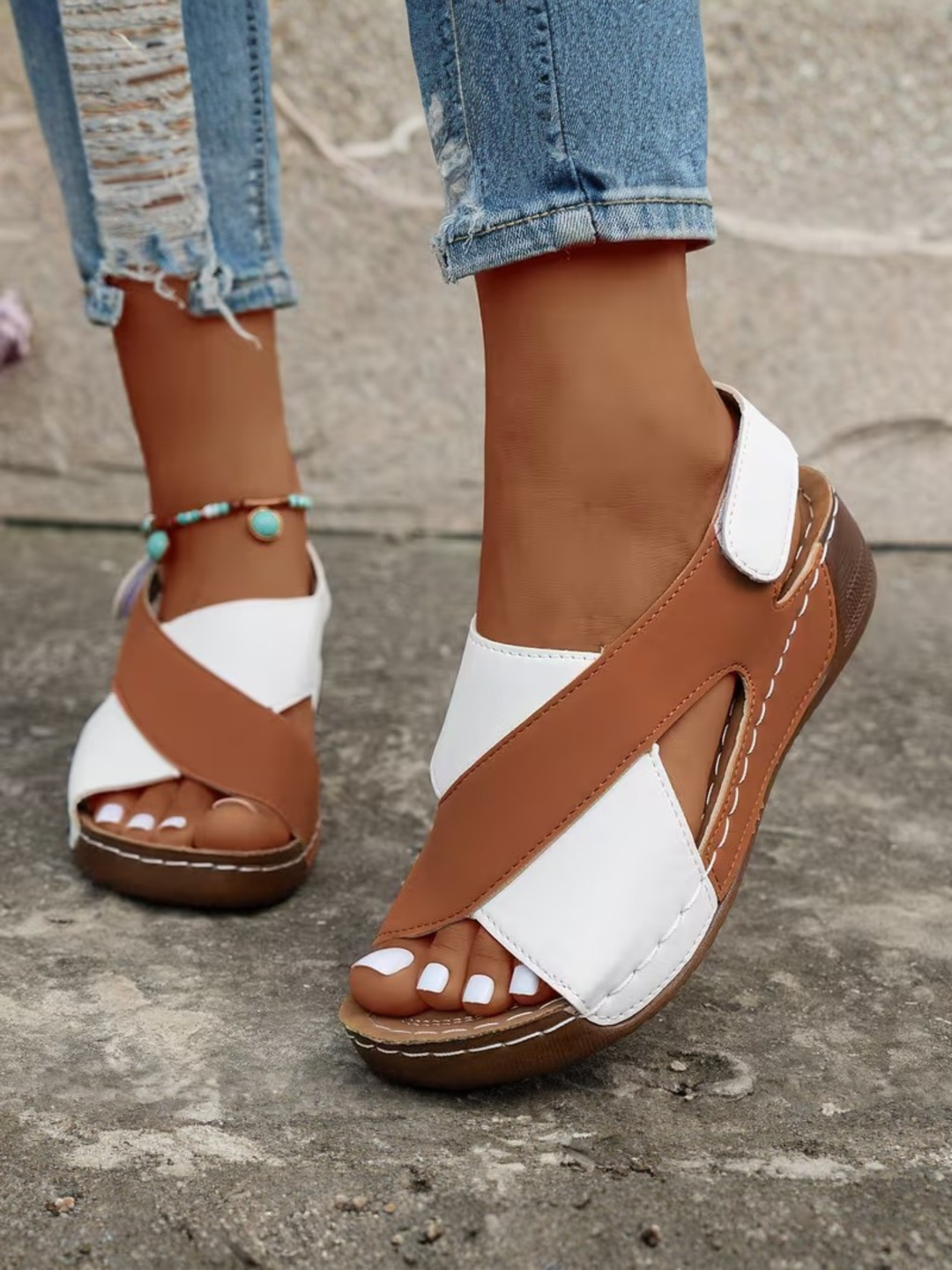 Women’s Cross Strap Sandals for Walking Comfort Summer Outdoor