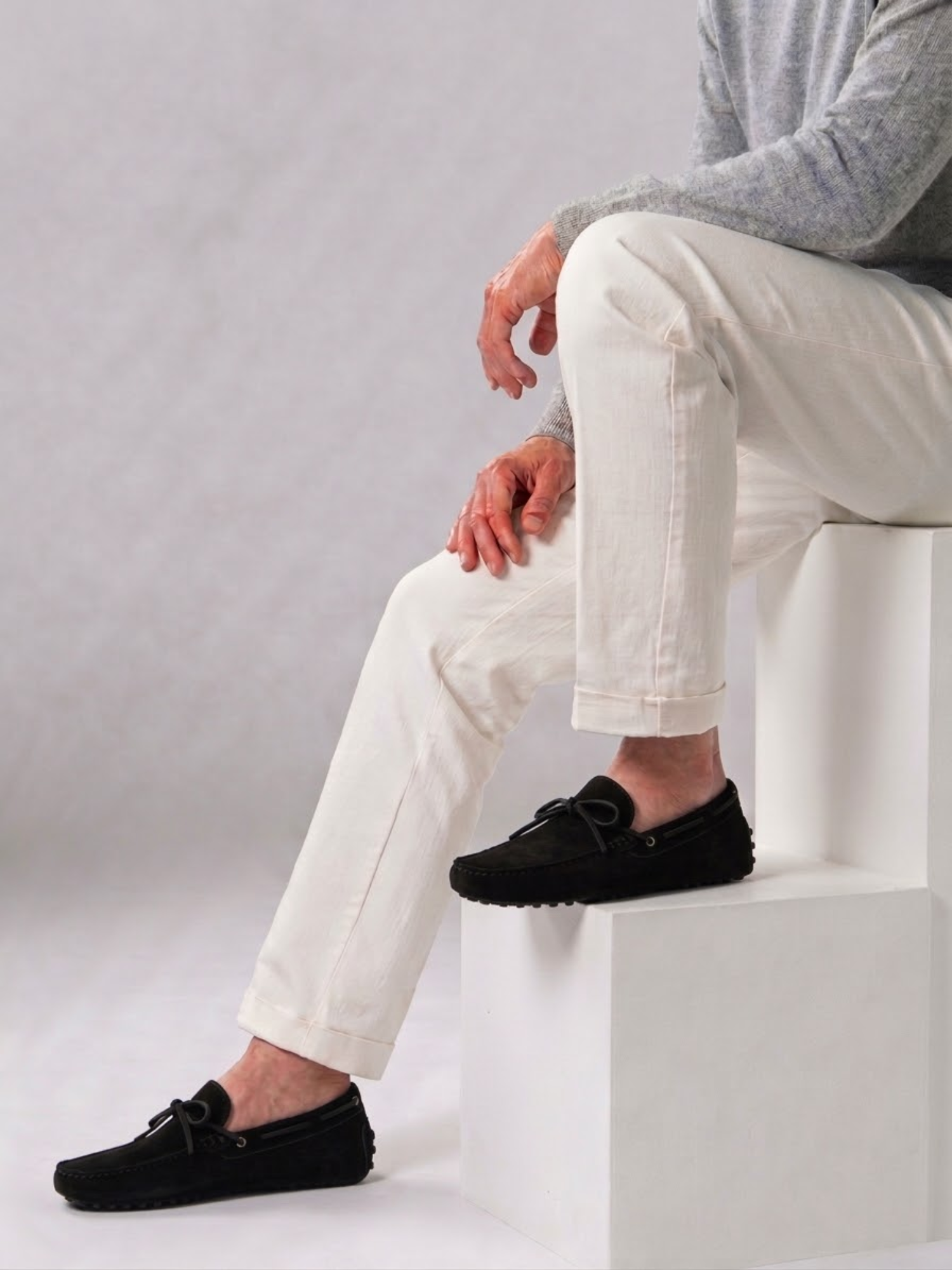 Men’s Suede Driving Shoes Soft Sole Comfortable Slip-On