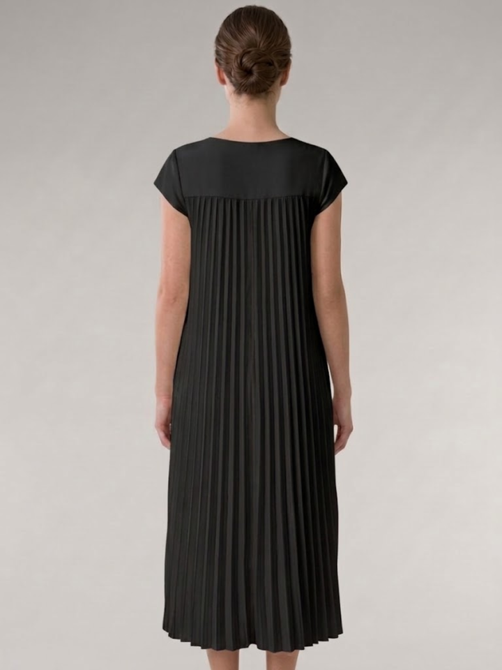 Women’s Midi Sundress A-Line Pleated Lightweight Summer Dress