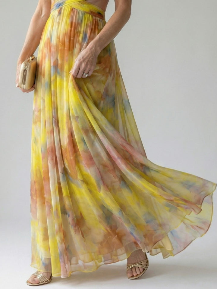 Sleeveless Wrap Dress Women Lightweight Elegant Casual Wear