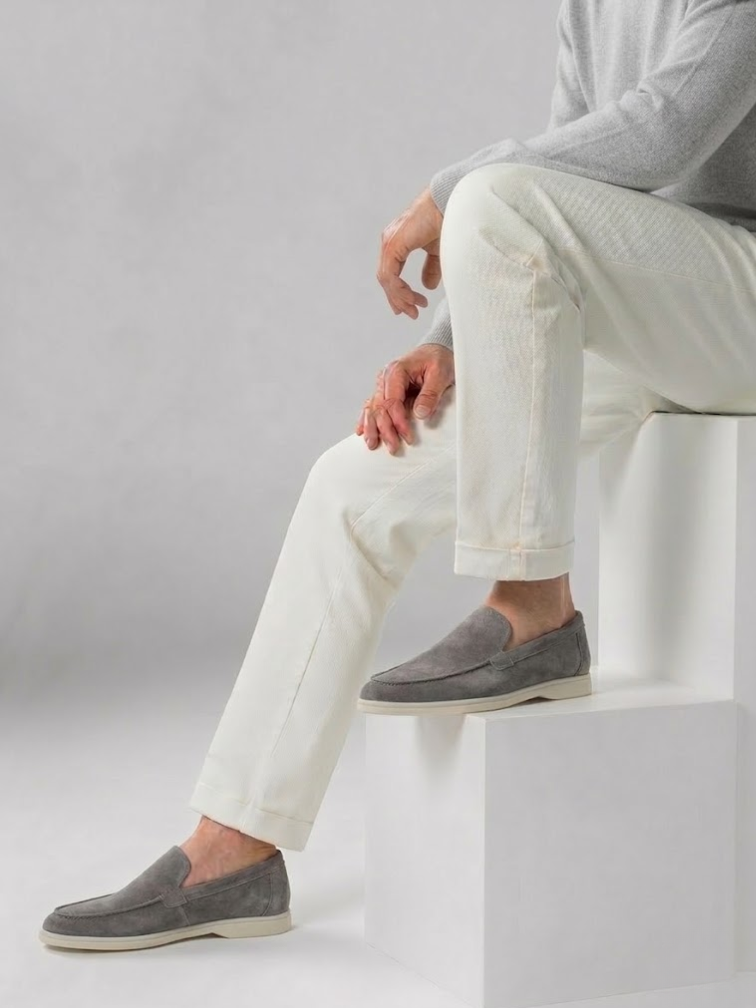 Men’s Suede Slip-On Loafers – Comfortable Luxury Summer Shoes