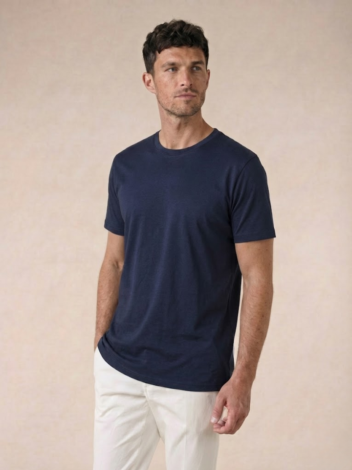Men’s Premium Egyptian Cotton T-Shirt Soft Crew Neck Basic