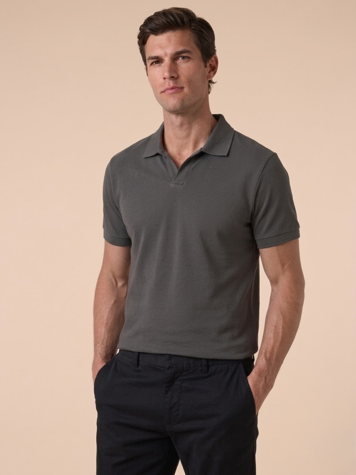 Men’s Short Sleeve Polo Soft Knit Comfortable Casual Wear