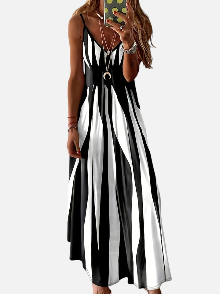Women’s Lightweight Maxi Dress V-Neck Printed Summer Outfit
