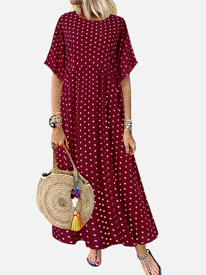 Women’s Polka Dot Maxi Dress Casual Loose Fit Summer Outfit
